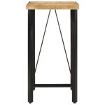 Vidaxl table de bar 55x55x107 cm bois massif de manguier et fer
