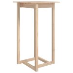 Vidaxl table de bar 60x60x110 cm bois massif de pin