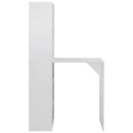 Vidaxl table de bar avec armoire blanc 115x59x200 cm
