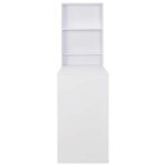 Vidaxl table de bar avec armoire blanc 115x59x200 cm