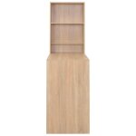 Vidaxl table de bar avec armoire ch�ne 115x59x200 cm