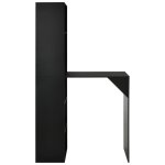 Vidaxl table de bar avec armoire noir 115x59x200 cm Vidaxl table de bar avec armoire noir 115x59x200 cm