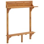 Vidaxl table de bar de balcon 90x37x122, 5 cm bois d'acacia massif