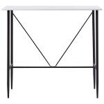 Vidaxl table de bar blanc 120x60x110 cm mdf