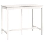 Vidaxl table de bar blanc 140x80x110 cm bois massif de pin Vidaxl table de bar blanc 140x80x110 cm bois massif de pin