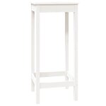 Vidaxl table de bar blanc 50x50x110 cm bois massif de pin
