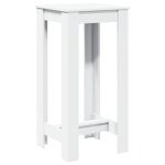 Vidaxl table de bar blanc 51x50x103, 5 cm bois d'ingnierie