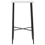 Vidaxl table de bar blanc 60 x 60 x 111 cm mdf