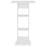Vidaxl table de bar blanc 60x60x110 cm
