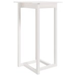 Vidaxl table de bar blanc 60x60x110 cm bois massif de pin