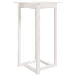 Vidaxl table de bar blanc 60x60x110 cm bois massif de pin