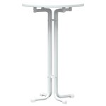 Vidaxl table de bar blanc �70x110 cm bois d'ing�nierie et acier