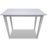 Vidaxl table de bar en bois blanc Vidaxl table de bar en bois blanc
