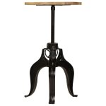 Vidaxl table de bar bois de manguier massif 60 x (76 - 110) cm