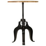 Vidaxl table de bar bois de manguier massif 75x(76 - 110) cm