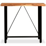 Vidaxl table de bar bois massif d'acacia 120x60x107 cm