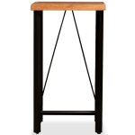 Vidaxl table de bar bois massif d'acacia 60x60x107 cm