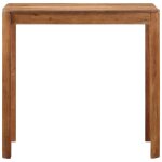 Vidaxl table de bar bois massif d'acacia et finition miel 110x55x106cm