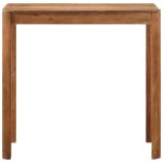 Vidaxl table de bar bois massif d'acacia et finition miel 110x55x106cm