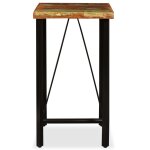 Vidaxl table de bar bois de rcupration massif 60x60x107 cm