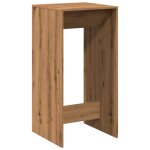 Vidaxl table de bar ch�ne artisanal 51x50x103, 5 cm bois d'ing�nierie