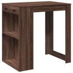 Vidaxl table de bar chne marron 102x70x103, 5 cm bois d'ingnierie