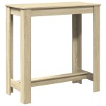 Vidaxl table de bar ch�ne sonoma 102x50x103, 5 cm bois d'ing�nierie