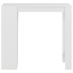 Vidaxl table de bar avec tagre blanc 110x50x103 cm