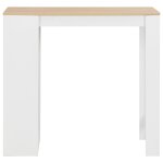 Vidaxl table de bar avec tagre blanc 110x50x103 cm