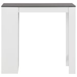 Vidaxl table de bar avec tagre blanc 110x50x103 cm