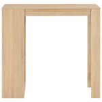Vidaxl table de bar avec tagre chne 110x50x103 cm