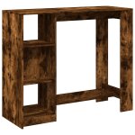 Vidaxl table de bar avec tagre chne fum bois d'ingnierie