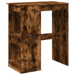 Vidaxl table de bar avec étagères chêne fumé bois d'ingénierie Vidaxl table de bar avec étagères chêne fumé bois d'ingénierie