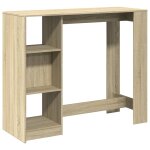 Vidaxl table de bar avec étagère chêne sonoma bois d'ingénierie Vidaxl table de bar avec étagère chêne sonoma bois d'ingénierie