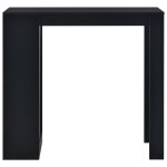 Vidaxl table de bar avec �tag�re noir 110x50x103 cm