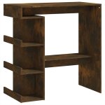 Vidaxl table de bar et �tag�re de rangement ch�ne fum� bois ing�nierie