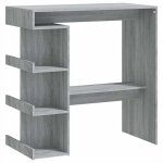 Vidaxl table de bar et �tag�re de rangement sonoma gris 100x50x101, 5cm