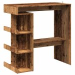 Vidaxl table de bar tagre de rangement vieux bois 100 x 48 x 101, 5cm