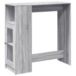 Vidaxl table de bar avec �tag�res sonoma gris bois d'ing�nierie