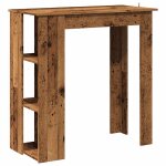 Vidaxl table de bar avec tagre vieux bois bois d'ingnierie