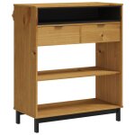 Vidaxl table de bar flam 92x45x110 cm bois massif pin