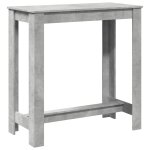 Vidaxl table de bar gris b�ton 102x50x103, 5 cm bois d'ing�nierie
