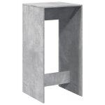 Vidaxl table de bar gris bton 51x50x103, 5 cm bois d'ingnierie