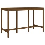 Vidaxl table de bar marron miel 180x80x110 cm bois massif de pin