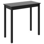 Vidaxl table de bar mdf noir 115x55x107 cm