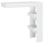 Vidaxl table de bar murale blanc 102x45x103, 5 cm bois d'ingnierie