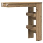 Vidaxl table de bar murale ch�ne artisanal bois d'ing�nierie