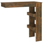 Vidaxl table de bar murale ch�ne fum� 102x45x103, 5cm bois d'ing�nierie