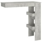 Vidaxl table de bar murale gris b�ton 102x45x103, 5cm bois d'ing�nierie