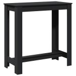 Vidaxl table de bar noir 102x50x103, 5 cm bois d'ing�nierie